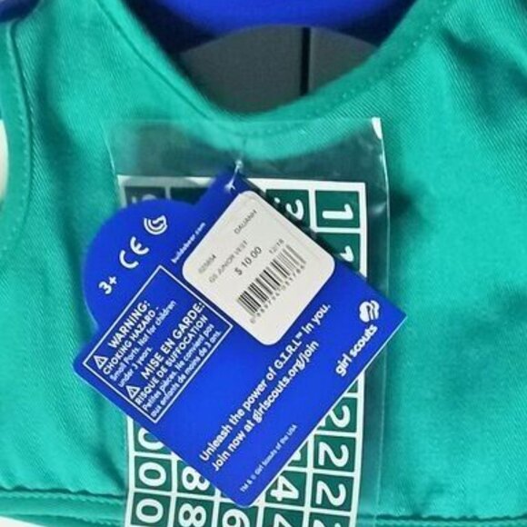 2 Build-A-Bear Workshop Girl Scout Junior Uniform Vest, GREEN- NEW WITH TAGS - Picture 4 of 4